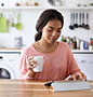 Woman reviewing payment plans