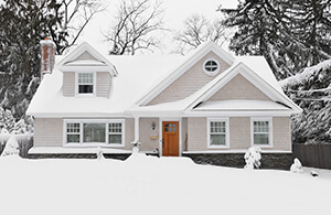 House covered with snow