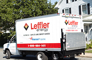 Leffler truck in front of home