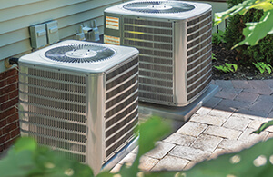 AC units behind house